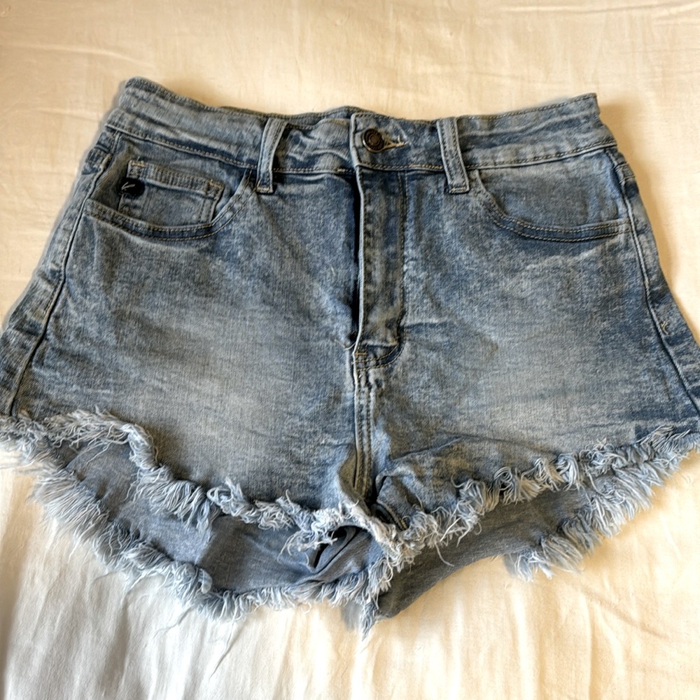 KanCan cheeky high rise denim shorts